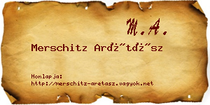 Merschitz Arétász névjegykártya